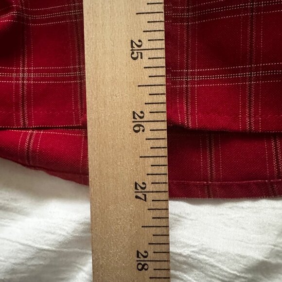 Towncraft Men's Size Large Red Plaid Short Sleeve Button-Down Shirt - Picture 9 of 10